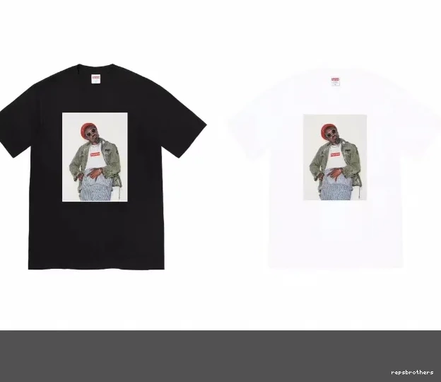 é S White M and L Andr 22FW Short Tee Benjamin XL Black Person Andr Photo sleeved T-shirt é 0516